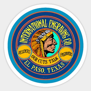 El Paso Texas International Engraving Sticker